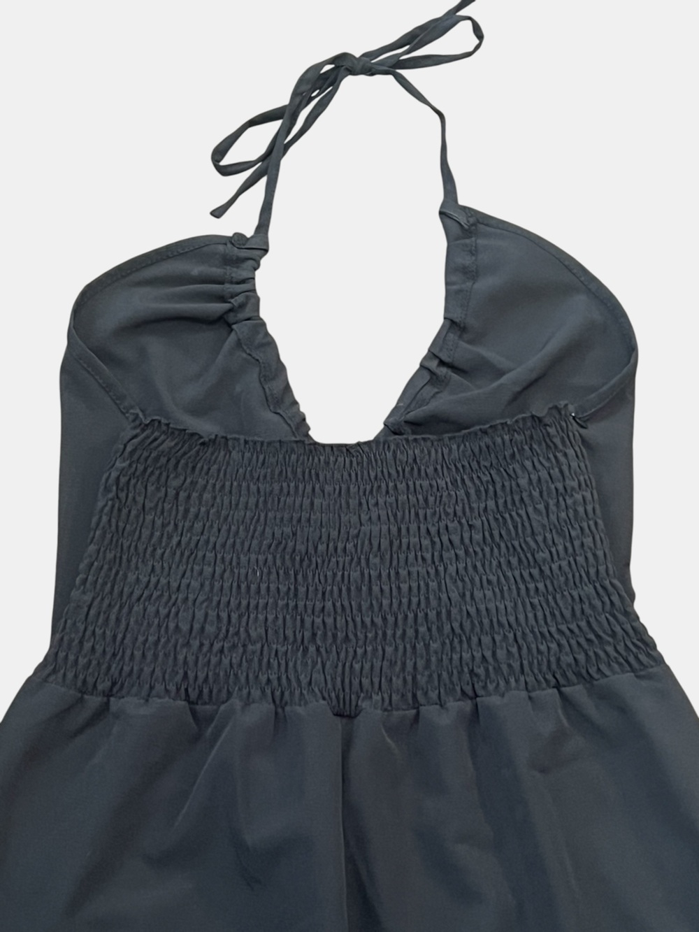 Black Halter Jumpsuit with Pockets - Picture 9 of 12